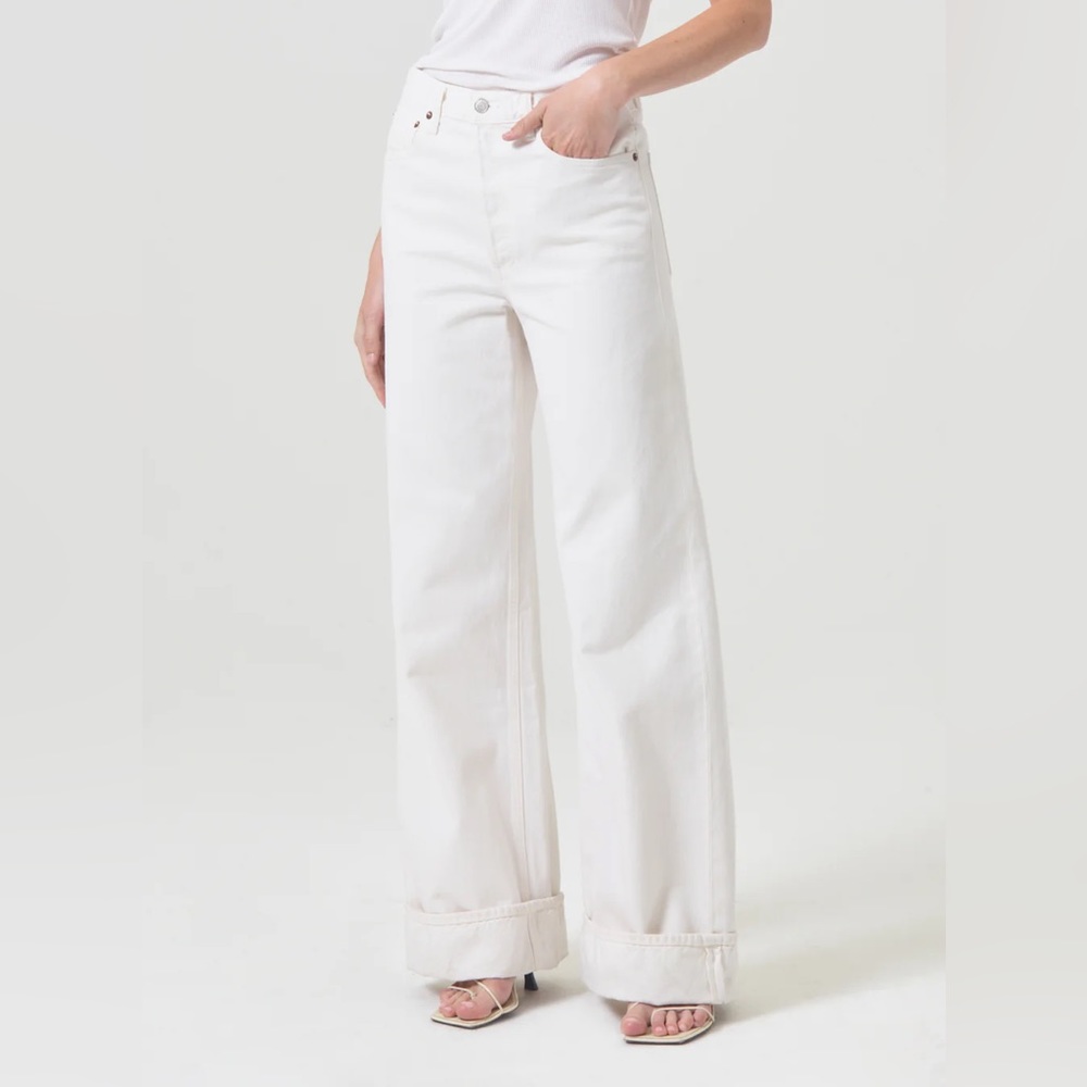 Agolde Dame Hi Rise Wide Leg in Fortune Cookie, sz 27, like 🆕, worn once.